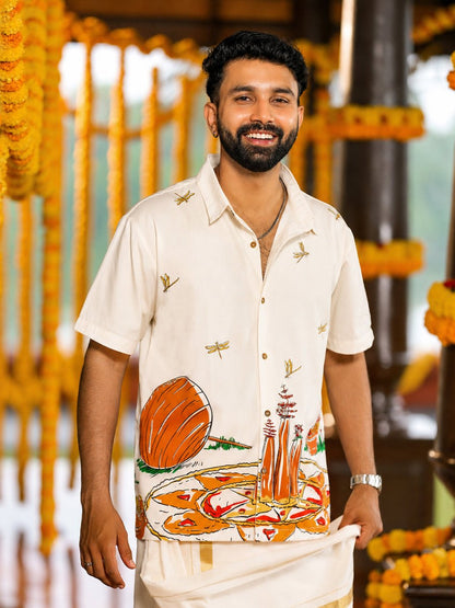 Pookkalam Shirt and Saree Combo - Couple Combo | MyDesignation