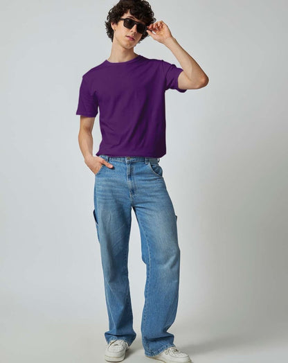 Purple Plain T-shirt - Plain T-shirt | Mydesignation