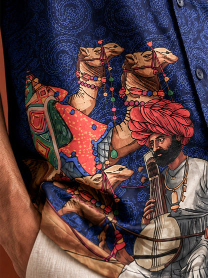 Rajasthan Desert Trail Embroidered - Shirt | MyDesignation