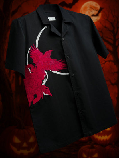 Raven Embroidered - Men Shirt | Mydesignation