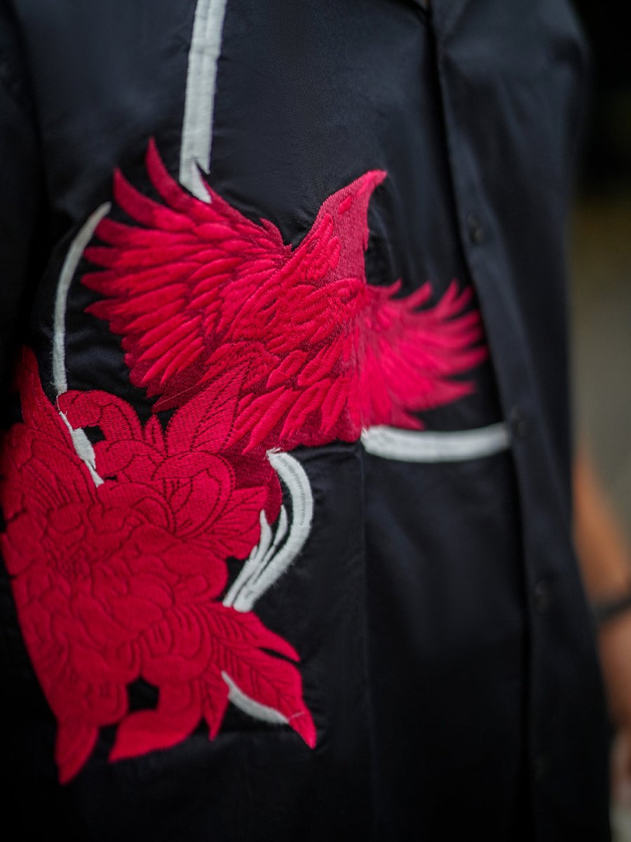 Raven Embroidered - Men Shirt | Mydesignation