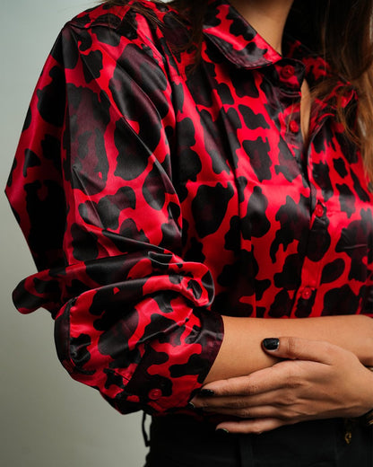 Red Leopard - Women Shirt | Mydesignation