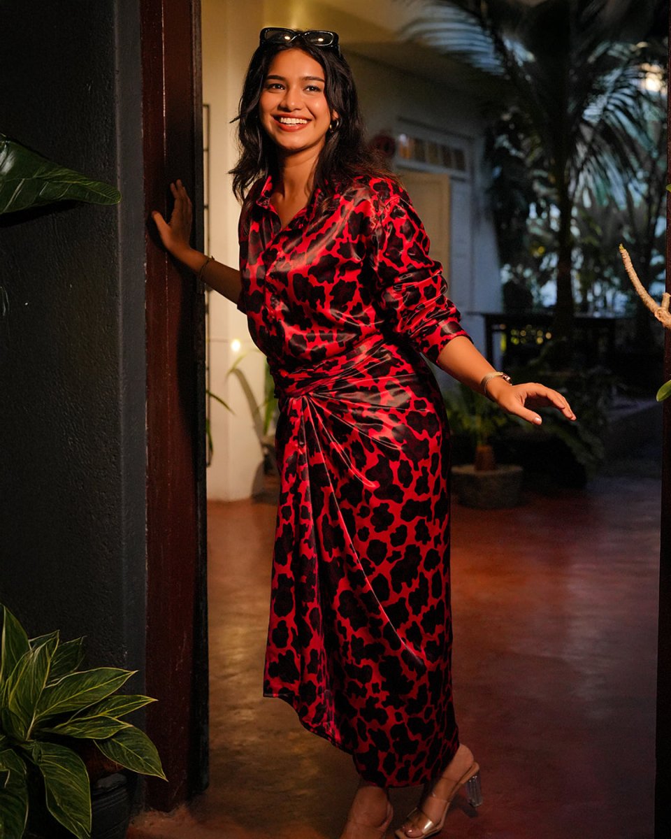 Red Leopard Shirt &amp; Skirt Set - Combo Pack | Mydesignation
