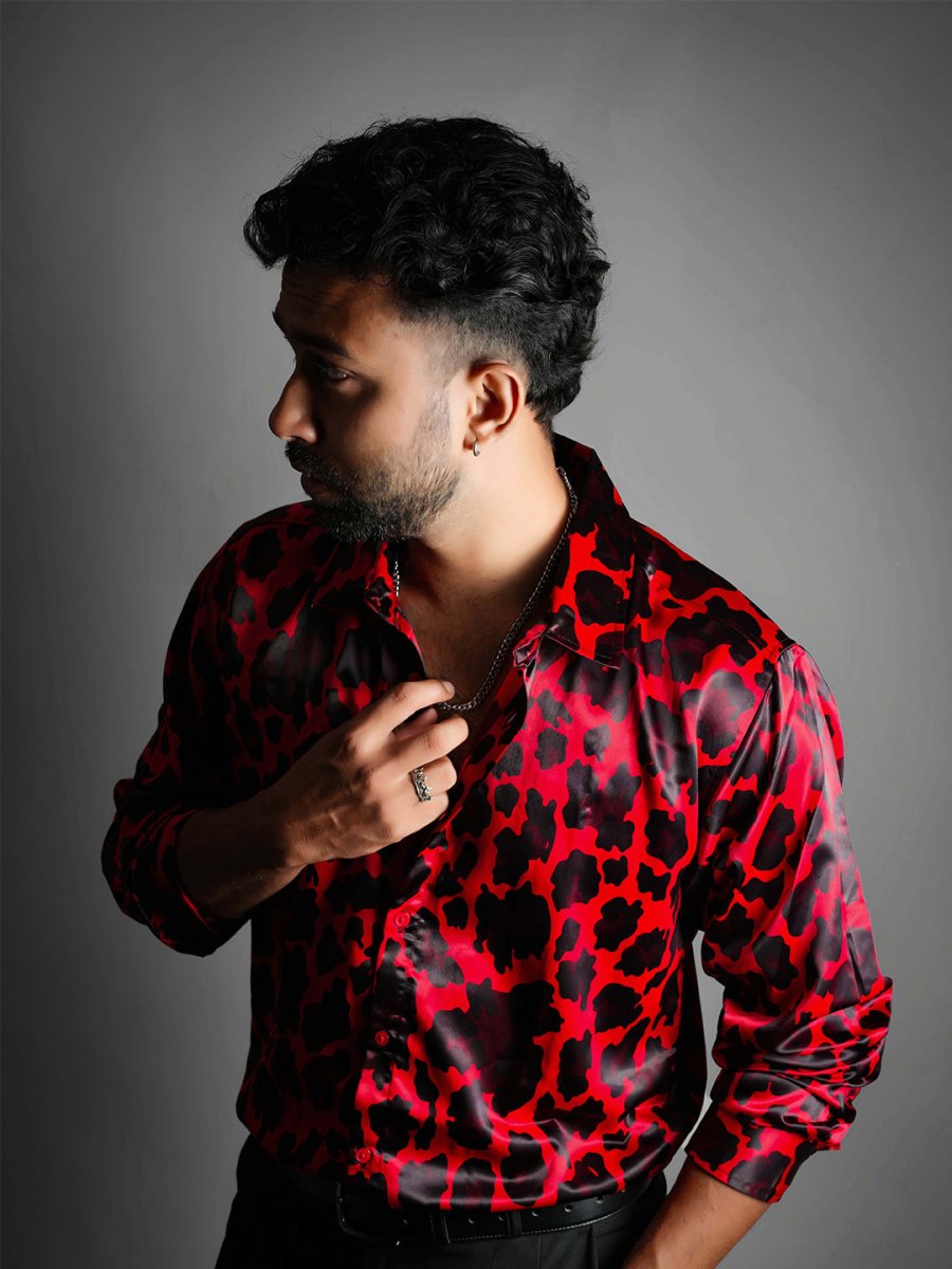 Red Leopard | Valentines collection - Men Shirt | Mydesignation