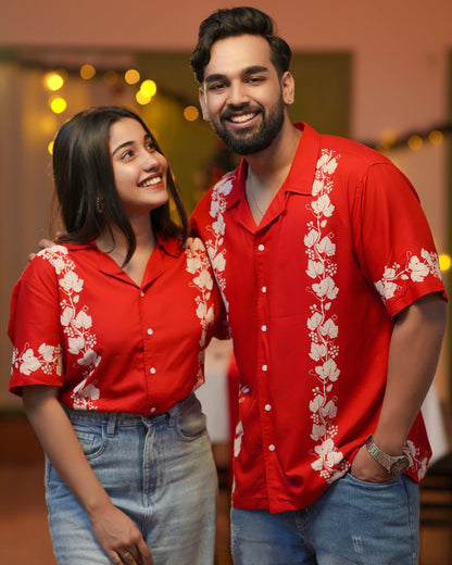 Red Panel Couple Combo - Couple Combo | Mydesignation