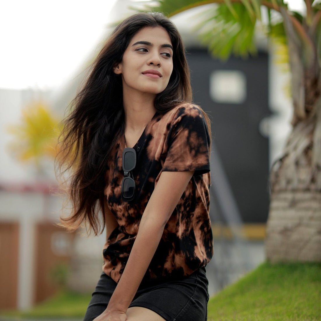 Rusty Brown - Women Tie - Dye T-shirt | Mydesignation