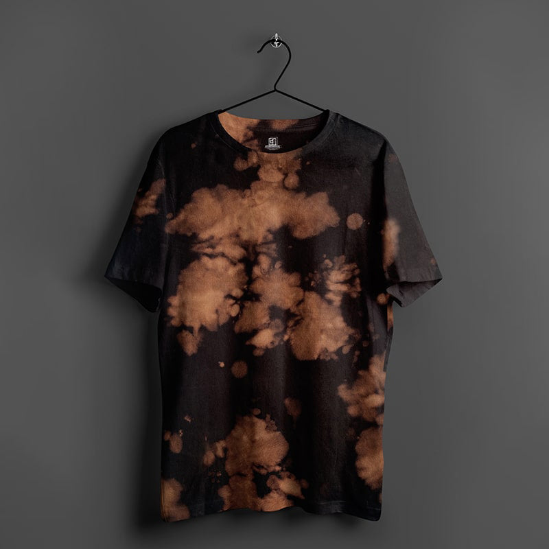 RUSTY BROWN PLUS SIZE TSHIRT - TIE AND DYE