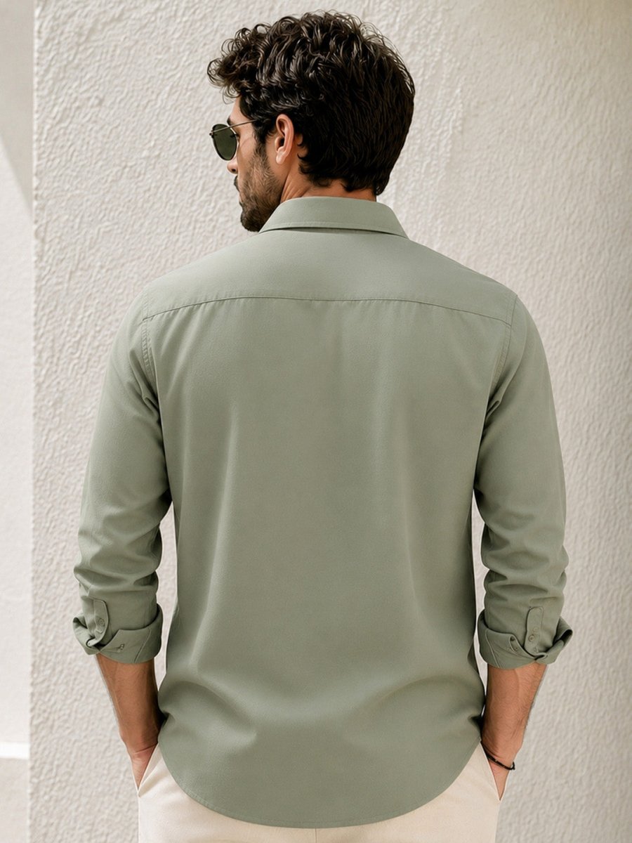 Sage Green Bamboo Full Sleeve Shirt - Shirt | MyDesignation