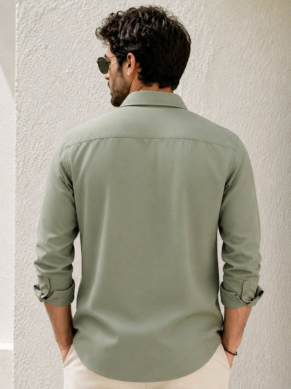 Sage Green Bamboo Full Sleeve Shirt - Shirt | MyDesignation