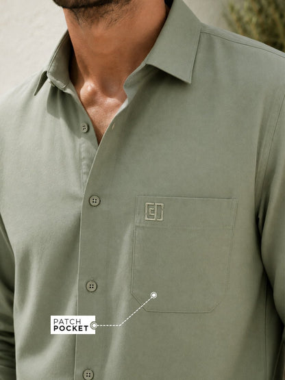 Sage Green Bamboo Full Sleeve Shirt - Shirt | MyDesignation