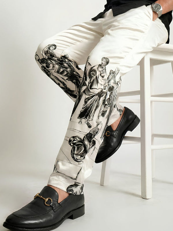 School of Athens Satin Pants - Pants | Mydesignation
