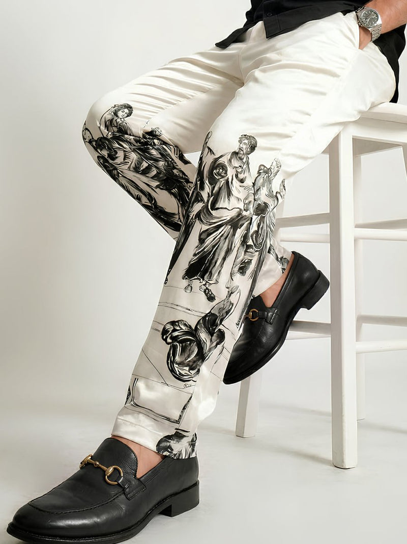School of Athens Satin Pants - Pants | Mydesignation