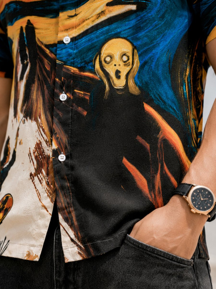 Scream Artistic Embroidered - Shirt | MyDesignation