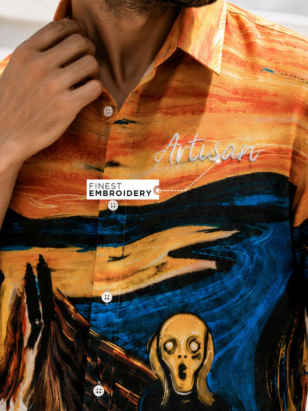Scream Artistic Embroidered - Shirt | MyDesignation