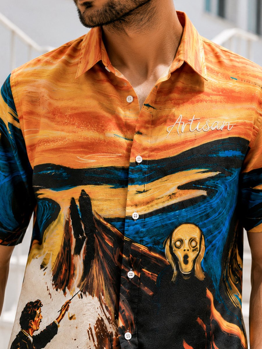 Scream Artistic Embroidered - Shirt | MyDesignation
