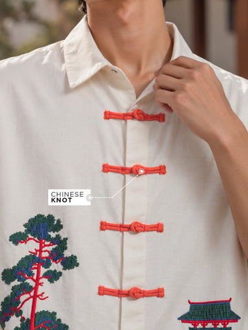 Shrine Landscape Embroidered - Shirt | MyDesignation