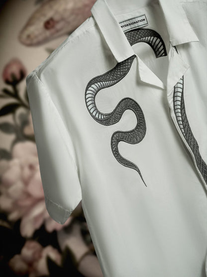 Silver Snake Embroidered - Shirt | MyDesignation
