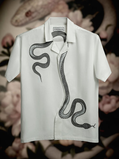 Silver Snake Embroidered - Shirt | MyDesignation