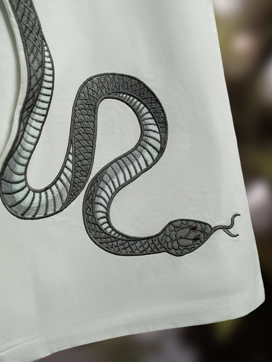 Silver Snake Embroidered - Shirt | MyDesignation