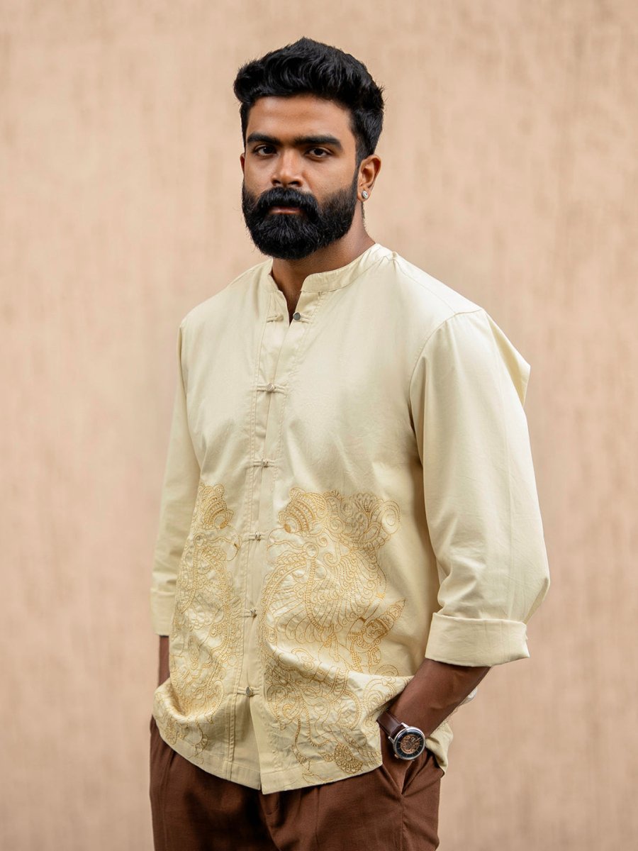 Simha Yali Embroidered Shirt - Shirt | Mydesignation