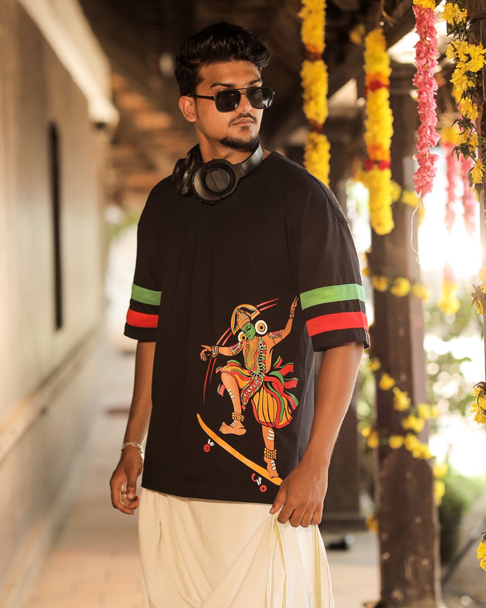 Skating Thullal - Men Oversized T-shirt | Mydesignation