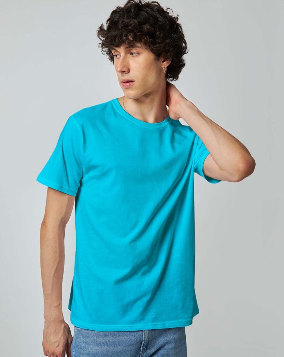 Sky Blue Plain T-shirt - Plain T-shirt | Mydesignation