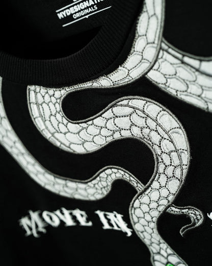 Snake Embroidered - Men Oversized T-shirt | Mydesignation