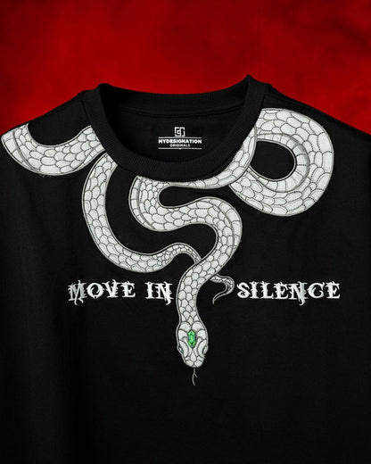 Snake Embroidered - Men Oversized T-shirt | Mydesignation