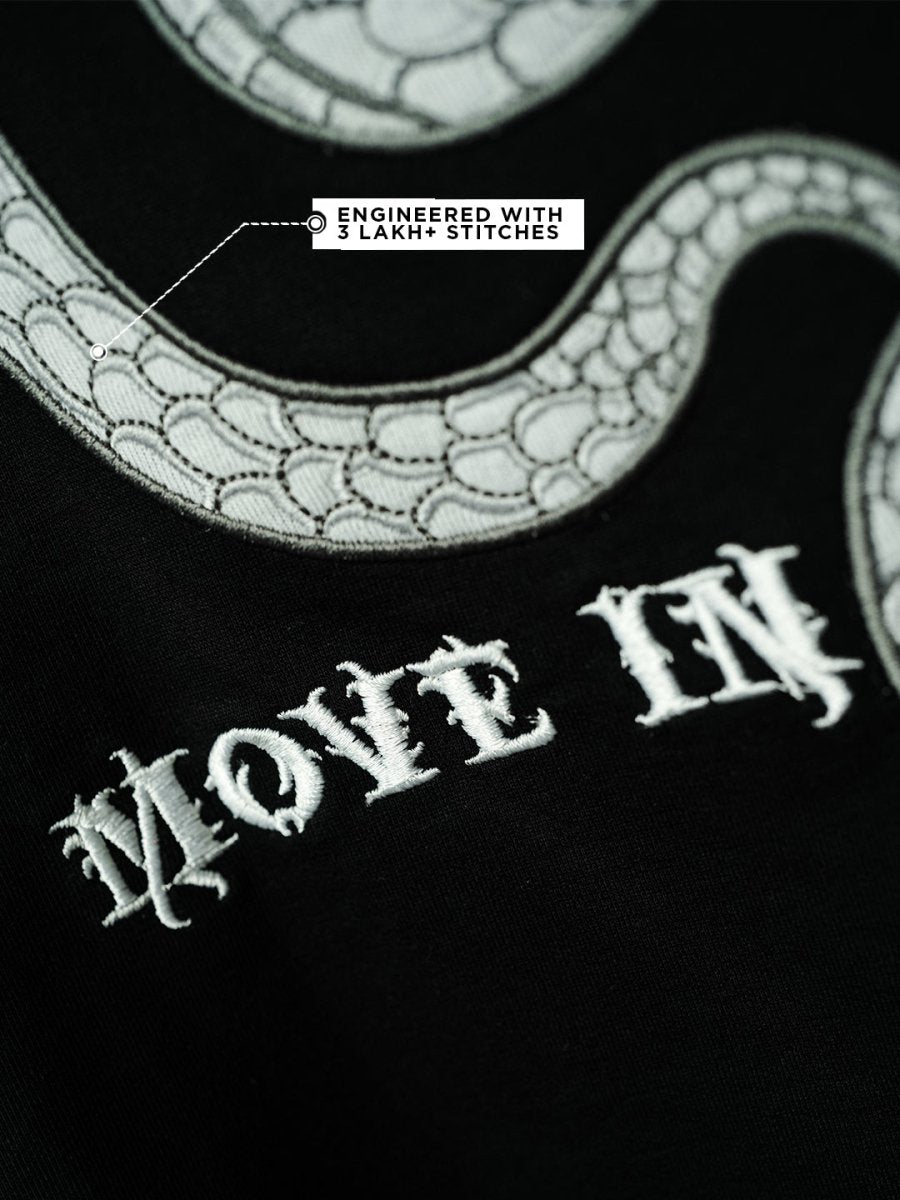 Snake Embroidered - Oversized T-shirt | Mydesignation