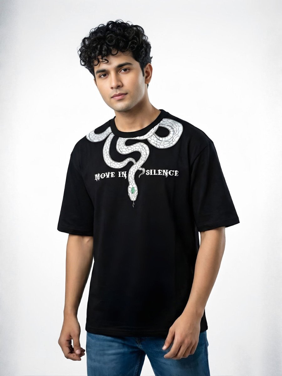 Snake Embroidered - Oversized T-shirt | Mydesignation