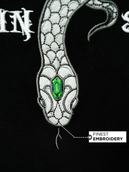 Snake Embroidered - Oversized T-shirt | Mydesignation