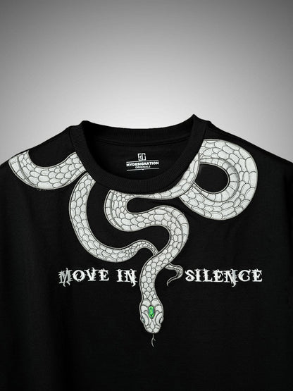 Snake Embroidered - Oversized T-shirt | Mydesignation
