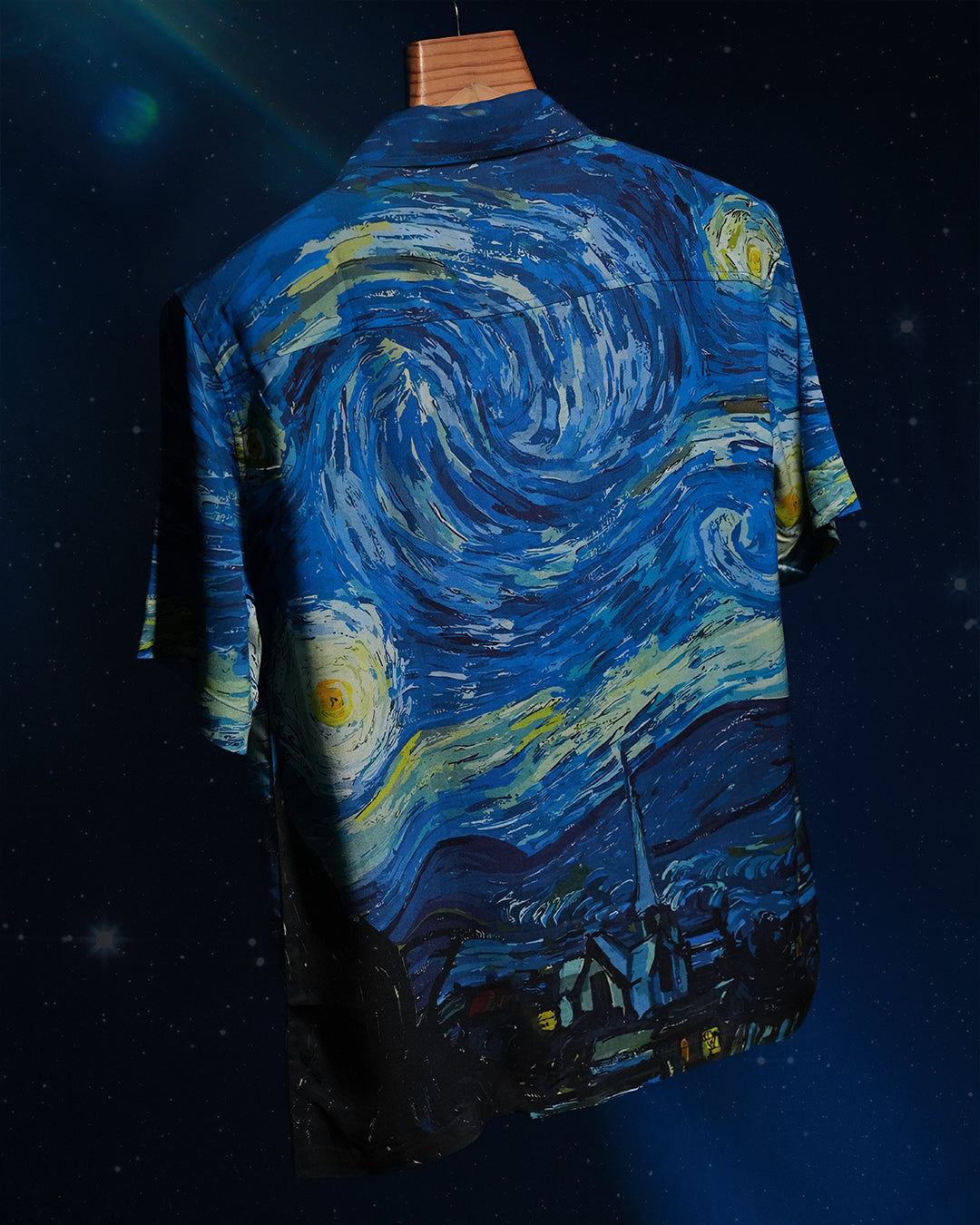 Starry Night Shirt Vincent Van Gogh Inspired Mydesignation starry-night-shirt-vincent-van-gogh-inspired-mydesignation