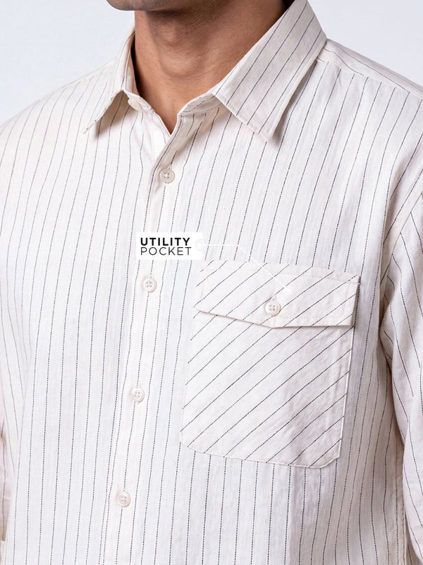 Striped: Classic White Shirt - Shirt | MyDesignation