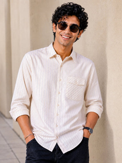 Striped: Classic White Shirt - Shirt | MyDesignation