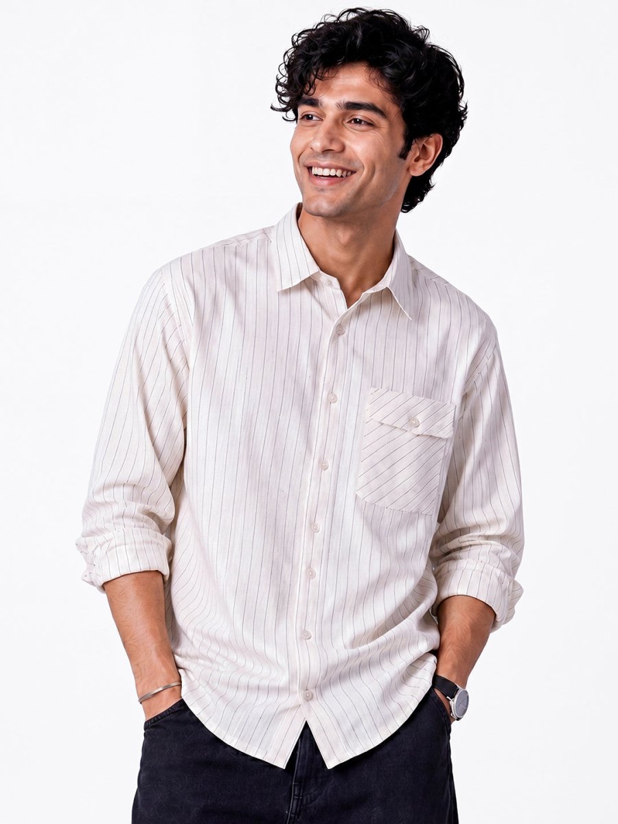Striped: Classic White Shirt - Shirt | MyDesignation