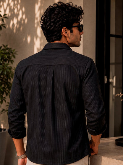 Striped: Jet Black - Shirt | MyDesignation