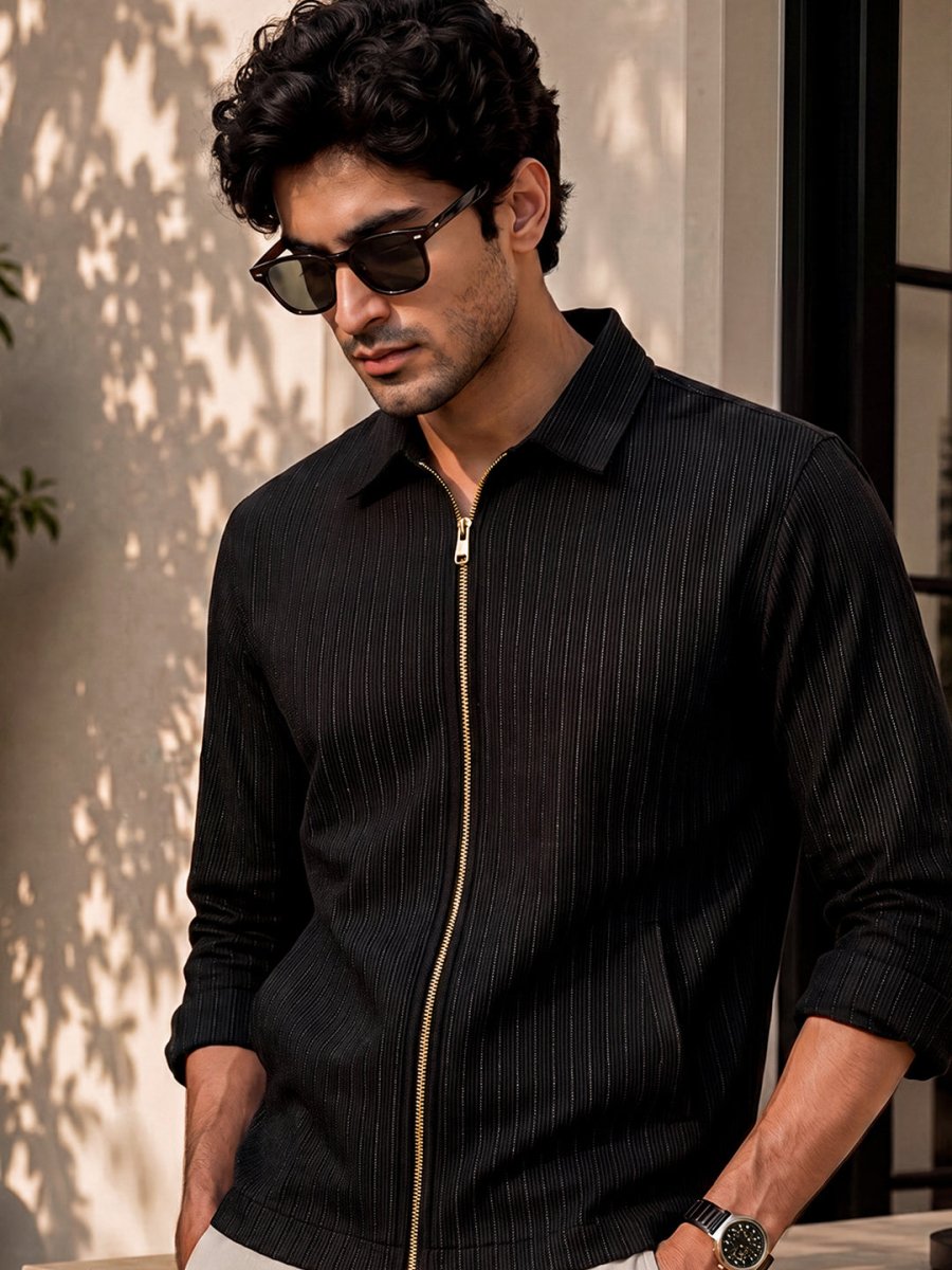 Striped: Jet Black - Shirt | MyDesignation
