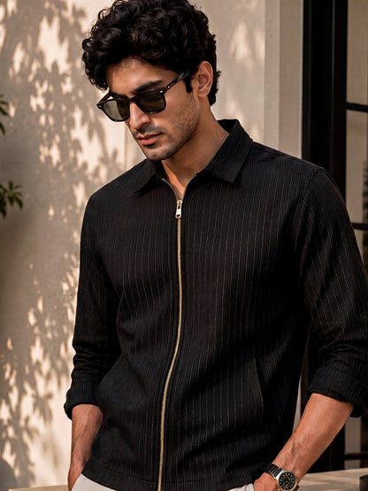 Striped: Jet Black - Shirt | MyDesignation