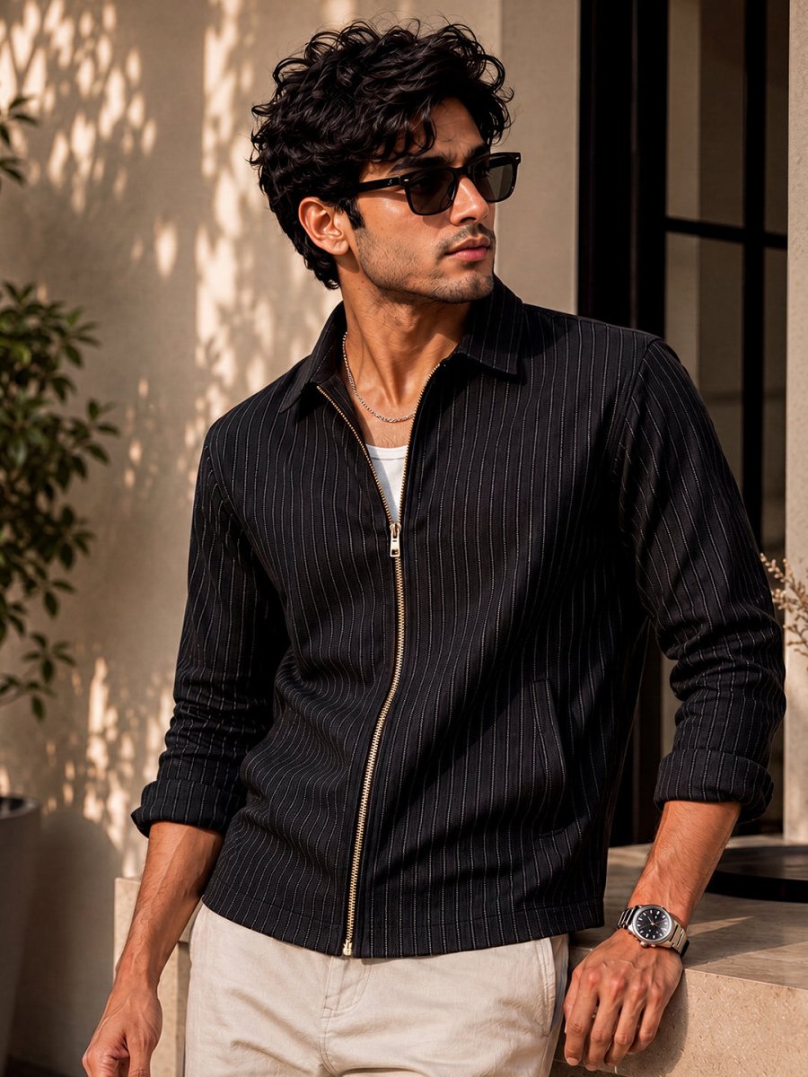 Striped: Jet Black - Shirt | MyDesignation