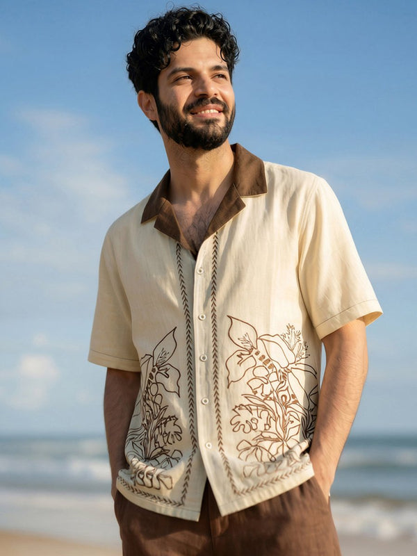 Summer Embroidered Shirt - Men Shirt | Mydesignation