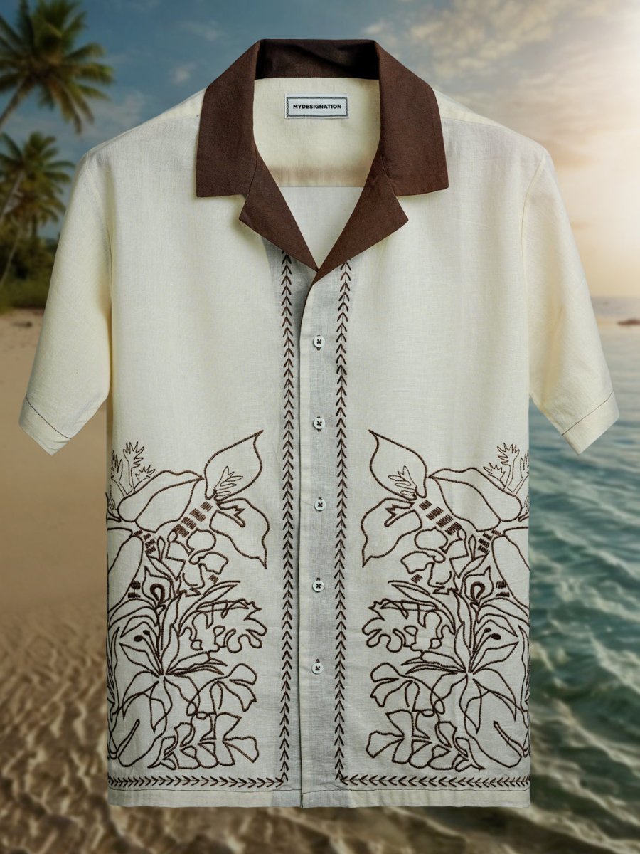 Summer Embroidered Shirt - Men Shirt | Mydesignation