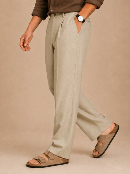 Tan Linen Pant - Pants | MyDesignation