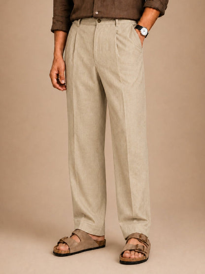 Tan Linen Pant - Pants | MyDesignation