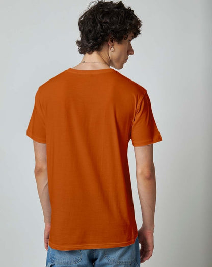 Tangy Orange Plain Tshirt - Unisex Comfort Fit - Plain T-shirt | Mydesignation