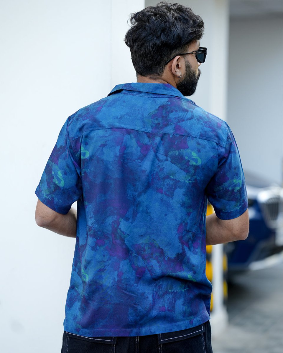 Textured Blue - Men Shirt | Mydesignation