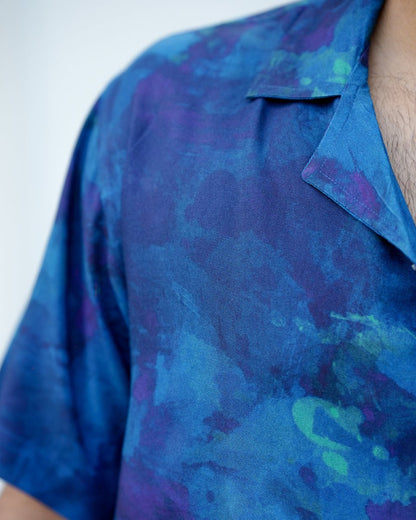 Textured Blue - Men Shirt | Mydesignation