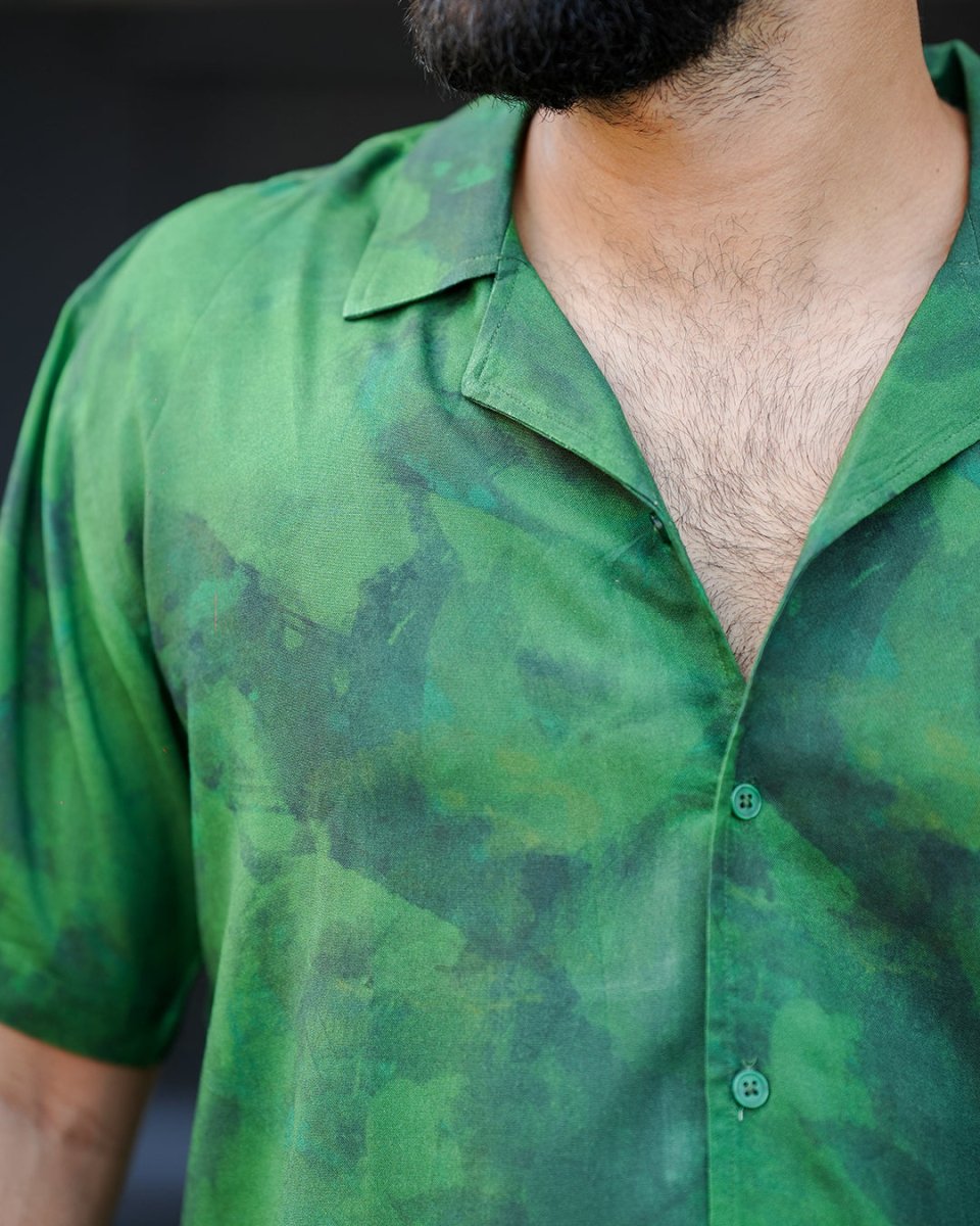 Textured Green - Men Shirt | Mydesignation