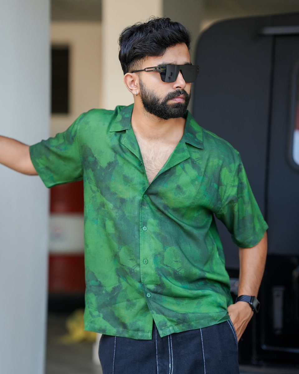 Textured Green - Men Shirt | Mydesignation