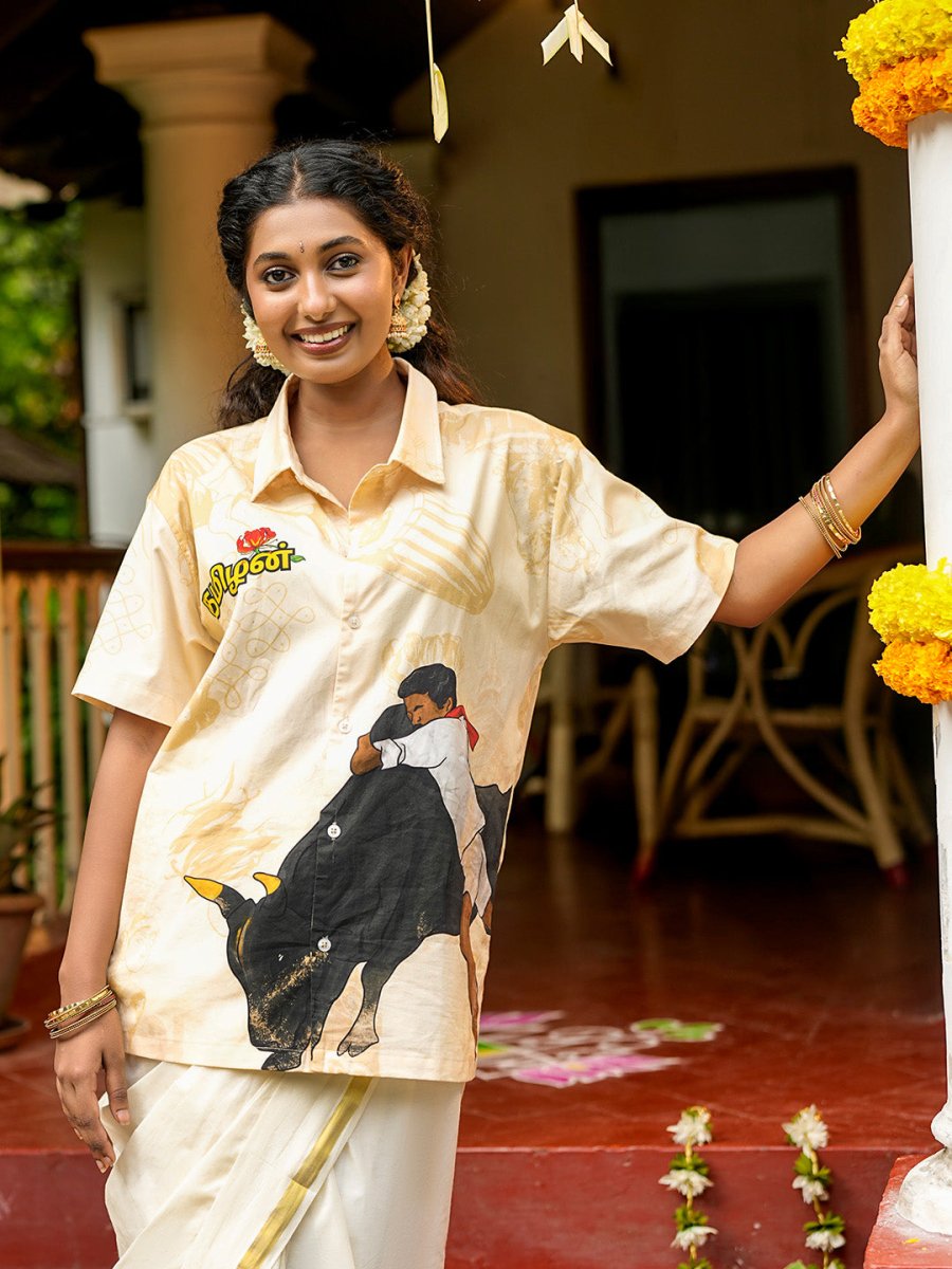 Thamizhan Shirt | Women - Pongal Special | Mydesignation